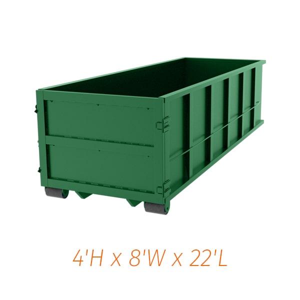 the cost of renting twenty-yard dumpsters depends on the location and duration of the rental